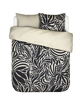 ESSENZA | Parure de lit en satin 2x 70x90cm / 140x200cm ALLORI Anthracite | 
